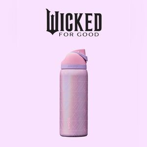 💖 Owala FreeSip 32oz — Glinda “Wicked for Good” — Sparkle Gloss Finish